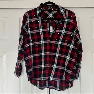 Red flannel with embellishments